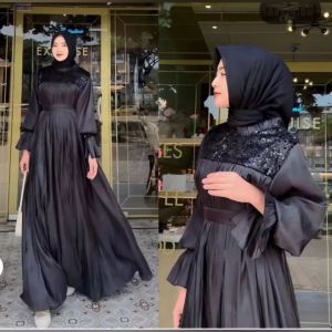 COD BEST SELLER NEYRA SHIMMER DRESS PAYET BIG SIZE LENGAN BALLON BAJU PESTA KONDANGAN LAMARAN BRIDESMAID
