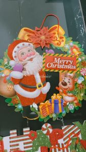 DEKORASI NATAL TEMPELAN DINDING / BANNER MERRY CHRISTMAS / GANTUNGAN PINTU / HIASAN NATAL TERMURAH READY STOCK