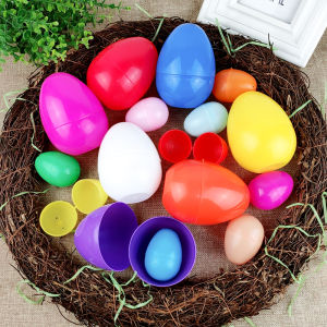 Xibao Easter Artificial Egg Plastic Opening Color Egg Shell Capsule Toy Kindergarten Children DIY Handmade Toy Decoration