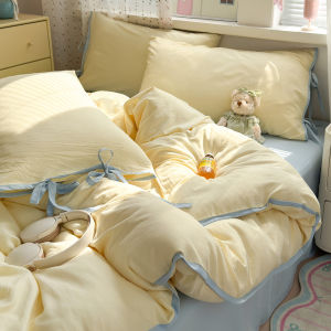 susan | Creamy Ins Washed Cotton Bed Sheet Set Non-Pure Cotton