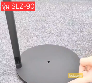 [ราคาต่อคู่ 1 ชุดมี 2 ชิ้นค่ะ] SLZ-90 ขาตั้ง ที่วาง ลำโพง เซอร์ราวด์ เสาวงรีแบน สูง 89cm ถาดเหลี่ยม สำหรับลำโพง Samsung / Sony speaker stand