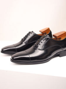 Men Business Formal British Oxford Shoes Genuine Leather Handmade