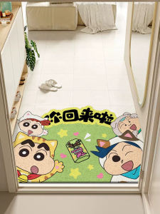 Home Mat Wire Ring Crayon Xiaoxin For Home Entrance Foot Mat Stain-Resistant Can Be Cut Cartoon Non-Slip Doorway Carpet