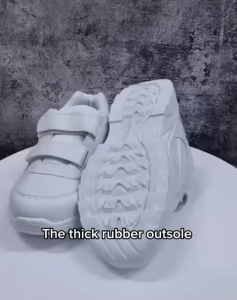 *SG Seller* Checker 2196 1401 Vel-cro School Shoes White Black