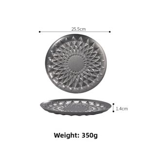 Retro Hammered Stainless Steel Serving Tray