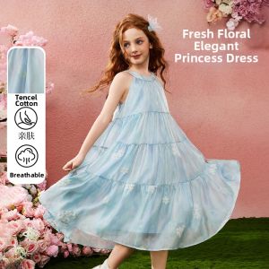 Ask Junior | Floral No-Sleeve Girls Princess Dress