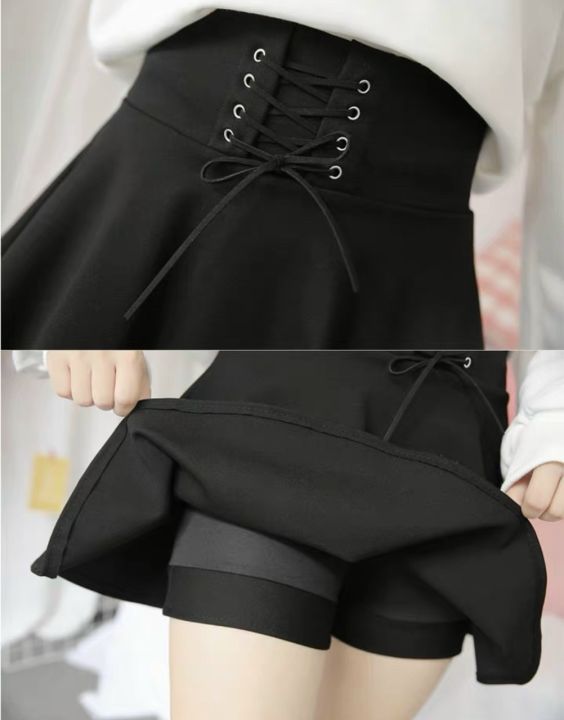 CHÂN VÁY XẾP LY (đen, trắng). Váy ngắn có quần trong - Chân váy |  ThờiTrangNữ.vn