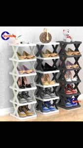 Rak sepatu X tempat rak sepatu susun rak sendal tempat sendal rak serbaguna plastic 6 tingkat