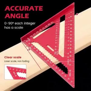 Aluminum Alloy Rafter Square Metric Scale Angle Drawing Carpenter Measuring Layout Tool 0-90° Protractor Cast Protractor