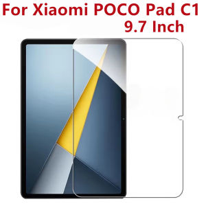 1PCS 9H Tempered Glass Screen Protector For Xiaomi POCO Pad C1 9.7 Inch Explosion Proof Bubble Free Clear Tablet Protective Film