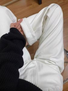 Extended Long High Waist Straight Leg Jeans Womens Autumn New Style Slimming Drapey Wide Leg Floor-Length Pants