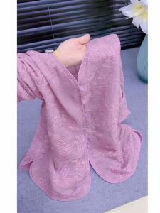NUMEN BUTTON | Summer New Arrival Chinese Style Short Buttoned V-neck Long Sleeve Fashion Shirt