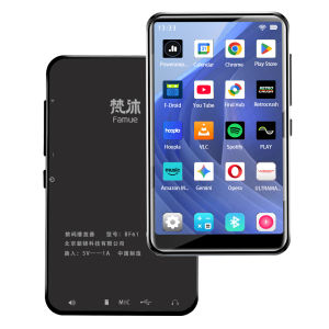 Famue | Famue BF61 Android 10 WiFi MP3 Player with 4GB RAM 32GB Storage 4" Screen Bluetooth MP4 Playback Spotify Pandora Play Store
