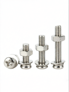 Creaby | Nickel Plated Cross Head Screw And Nut Set