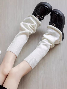 Japanese Girl Horn-leg Sleeves Medium Tube Wide Leg Socks Summer Soild Long Tube Covering The Legs Sock Jk Calf Socks Leg Warmer