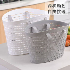 Multi-Functional Plastic Shopping Basket Handheld Bathroom Bathing Basket Storage Tray for Snacks Organizer Basket