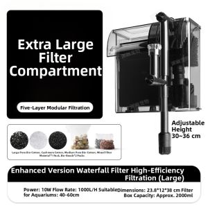 DABINGYANG | Triple Function Waterfall Style External Fish Tank Filter
