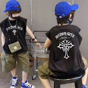 Áo Vest Không Tay Mùa Hè Cho Bé Trai Áo Thun Cotton Phong Cách Hàn Quốc Thời Trang Thường Ngày Không Tay Thời Trang Mùa Hè Cho Bé Trai