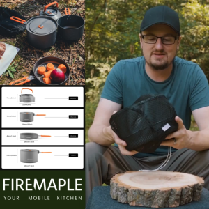 FIREMAPLE FEAST 4 Camping Cooking Set Black