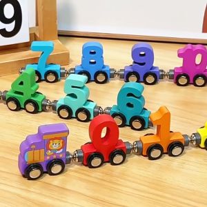 FUNToy Mainan Edukasi Kereta Api Angka Hewan Magnetik Kayu untuk Anak