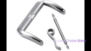 Khóa Cài Đồng Hồ Bằng Thép Không Gỉ Dành Cho Dây Da Tương Thích Với Đồng Hồ Seiko - Phụ Kiện Kim Loại Có Nút Điều Chỉnh 12-24mm