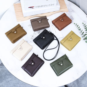 Ladies Halter Style Mini Cowhide Multifunctional Bag Simple Design Suitable for Storage Headphones Change and Keys
