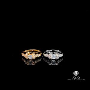 N797 Nhẫn nữ đính đá CZ cao cấp thiết kế đơn giản xinh xắn JOJO