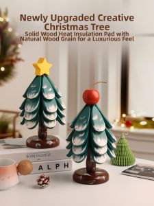 ZHONGGE | Insulation Pad Creative Christmas Tree Decorative Tabletop Wood Anti-scald Foldable
