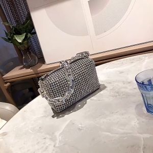 C & K⚡Miễn Phí Vận Chuyển⚡ Túi Đeo Vai Nữ Túi Dây Xích Đính Đá Thời Trang Túi Đeo Chéo