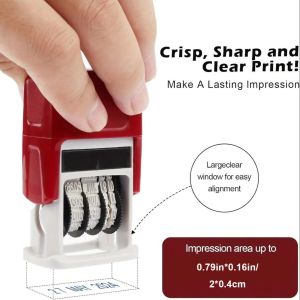 English Year Month Date Stamp Reusable Practical DIY Hand Account Date Stamps ABS Adjustable Universal Office Supplies