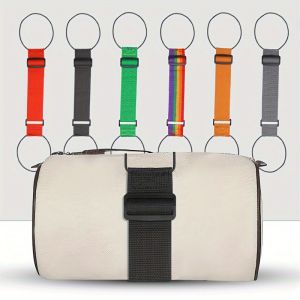 Adjustable Anti-Theft Luggage Strap with Hook-and-LoopClosure Secure Suitcase Belt Bag Fastener Sturdy Material
