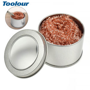 Toolour Soldering Iron Tip Cleaner Solder Tip Cleaning Wire Ball Soft Coiled Brass Tip Cleaner Kit No Water Needed