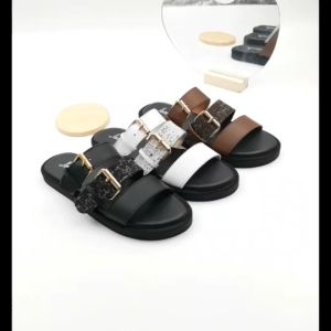 Janitra Official Shop - MONICA Sandal Platform Wanita Ban Tiga Gesper Model Korean Style Kekinian