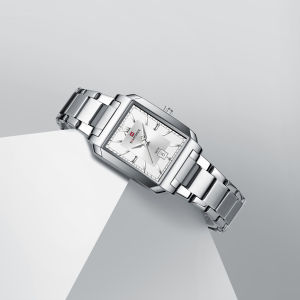 NAVIFORCE นาฬิกาข้อมือแฟชั่นของผู้หญิงแบบดั้งเดิมหน้าปัดสี่เหลี่ยมสแตนเลสนาฬิกาควอทซ์สายเหล็กเคลื่อนไหว30เมตรกันน้ำนาฬิกาน้ำหนักเบาลำลองของผู้หญิง NF9251L