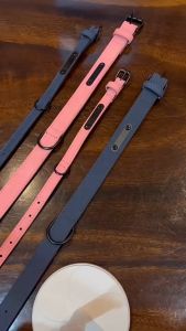WANXINGJIE Kulit PU Kolar Pet Dog Cat Collar Double Layer Super Fiber PU Leather Collar 狗牌宠物项圈