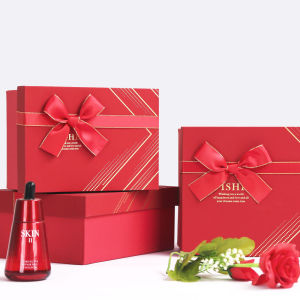 Large Rectangular Valentines Day Gift Box Red Black Business Cosmetic Empty Box Packaging Chinese Style Wedding Supplies