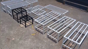 Kệ sắt Dài 80cm Rộng 40cm Cao (60-70-80)cm 3 nan thép 25mm - Kệ để chậu hoa