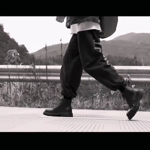 Mens leather Leather boots 2024 mens Boots Shoes Casual high-top New Martin COD】hot sale delivery fast