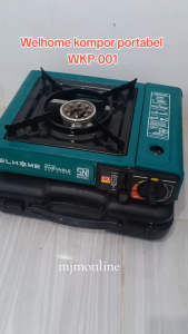 WELHOME WKP001 Kompor Gas Portabel 2in1 Bisa Gas Kaleng dan LPG Dilengkpi Koper