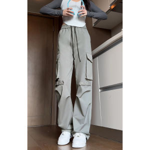 Jiaxun | Men Autumn American High Street Straight Fit Loose Workwear Cargo Pants