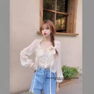 Áo Khoác Chống Nắng Mùa Xuân Cho Nữ Áo Khoác Ngoài Mỏng Áo Khoác Ngoài Ngoài Trời Áo Khoác Ngoài Thoáng Khí Đa Năng Áo Khoác Ngoài Phong Cách Tiên Nữ