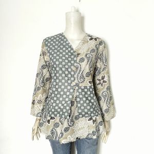 Atasan Blouse Batik Wanita Kerja Bahan Katun Batik Wanita Model Blus Simpel Cantik Murah Batik Wanita Kombinasi Modern Kekinian