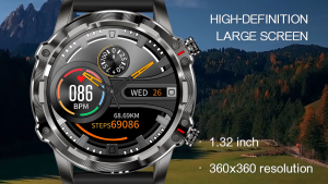 EIGIIS Smart Watch for Women Men Answer Call 1.32" HD Touch Screen Fitness Tracker Watch with Heart Rate Sleep Monitor Pedometer Activity Tracker 70+ Sports Modes Outdoor Watch