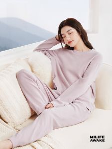 HLA | Heilan Home Autumn Winter New Ladies Half Fleece Home Clothes Antibacterial Miteproof Static Dissipation Heating Nightgown Women