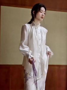 JK＆JS | Chinese Style Design Eared White Shirt