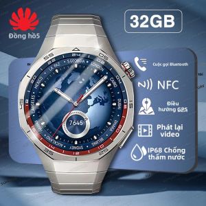 Đồng Hồ Thông Minh GT5 Pro 32GB GPS NFC Nghe Nhạc Gọi Video Chống Nước Hợp Kim Titan Dành Cho Android iOS Với Chức Năng Theo Dõi Nhịp Tim & Giấc Ngủ