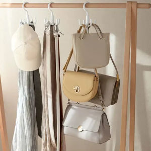 Four Claw Rotating Hanger Hook for Handbags Purses Belts Scarves Ties Necklaces hat Light Clothes Closet Organizer storage hook