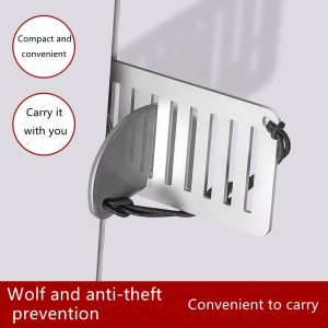 Portable Safety Anti-theft Door Blocker 8cm Stainless Steel Safe Security Tool For Home Privacy Hotel Travel Door Lock Stopper