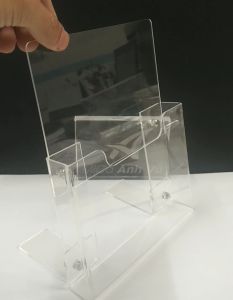 Kệ mica trong đựng tài liệu tờ rơi để bàn 1 ngăn