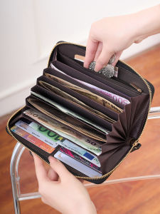 Vintage Large Capacity WomenS Wallet 2025 NEW PU leather Zipper Closure Organ wallet  fashion multifunctional clutch bag